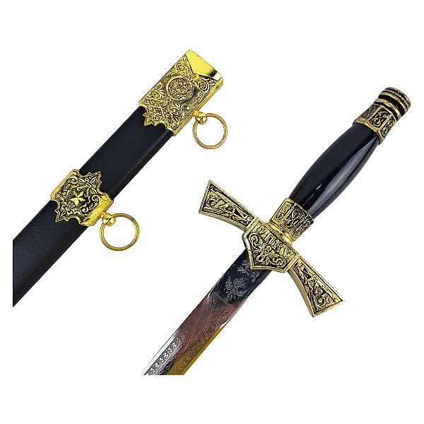 Adaga Russa Caduceus Cerimonial NK Dourada