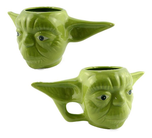 Caneca Formato 3D Mestre Yoda Star Wars - Ideal Lar