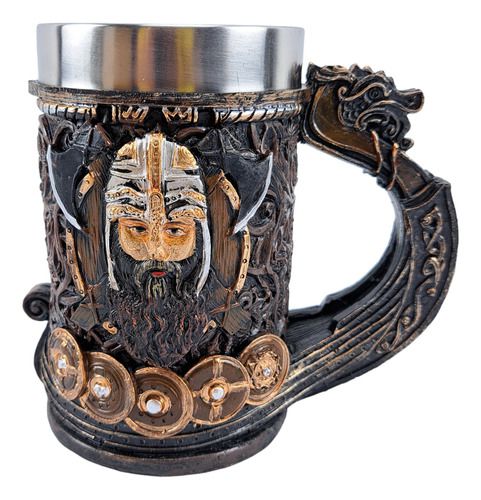 Caneca Viking Escudos e Dragão 600ml