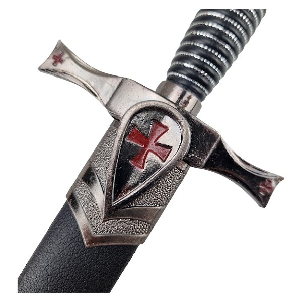 Adaga Medieval Pomo Capacete Cavaleiros Templários C/ Bainha