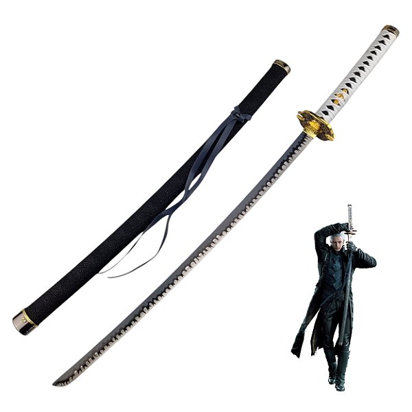 Katana Yamato De Vergil DMC 5 Com Tsuba Dourada E Bainha