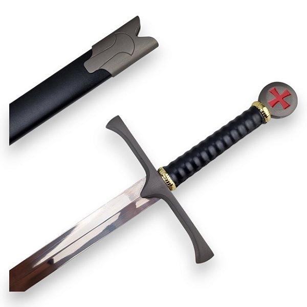Espada Medieval Cavaleiro Templário Em Aço