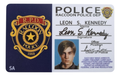 Catão ID Leon S. Kennedy Resident Evil