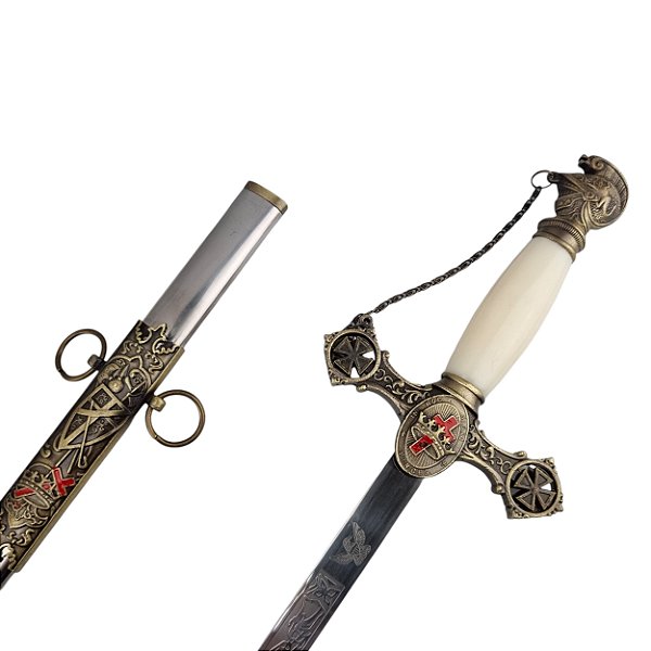 Espada Cerimonial Templária Medieval Cruz De Malta