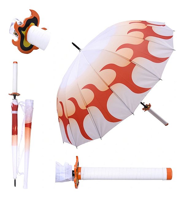 Guarda Chuva Katana De Rengoku Kyojuro Demon Slayer Kimetsu Yaiba