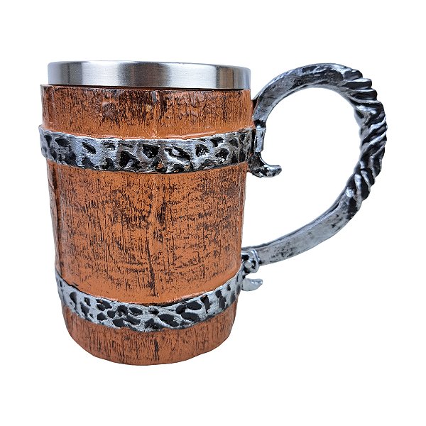 Caneca Medieval Barril Envelhecido 400mL