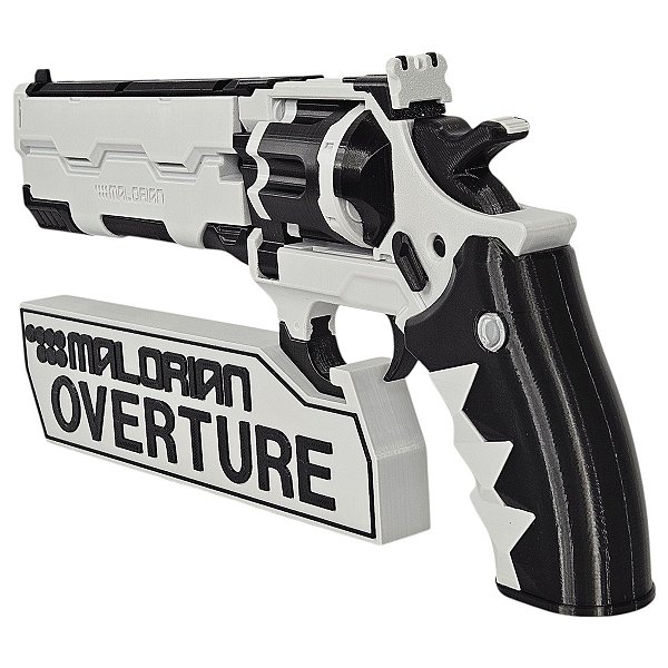 Revólver Cyberpunk 2077 Decorativo Malorian Overture Impressão 3D