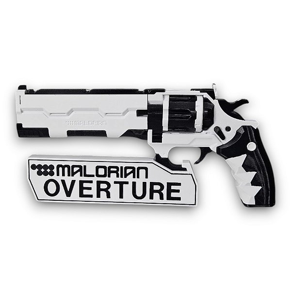 Revólver Cyberpunk 2077 Decorativo Malorian Overture Impressão 3D