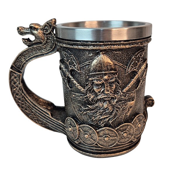 Caneca Viking Alça Dragão 600ml