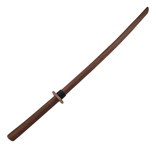 Boken De Madeira Cumaru Com Tsuba De Couro 101cm Para Treino