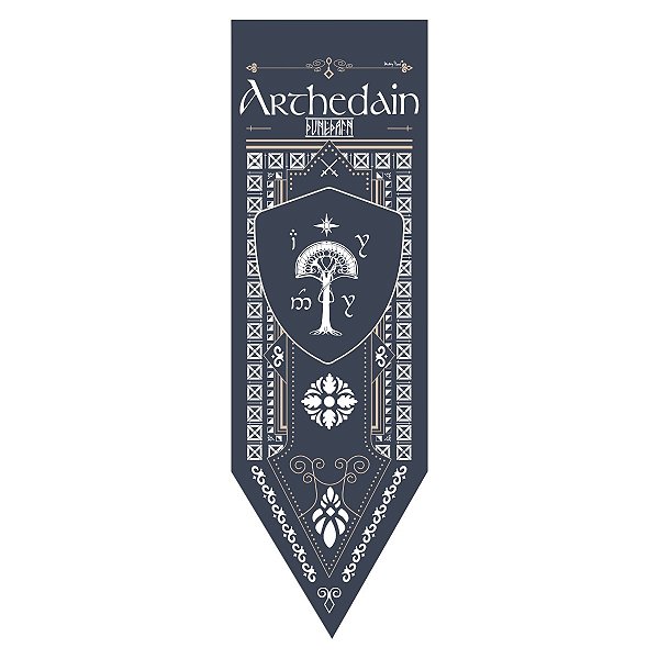 Bandeira Flâmula Reino Arthedain - O Senhor Dos Anéis