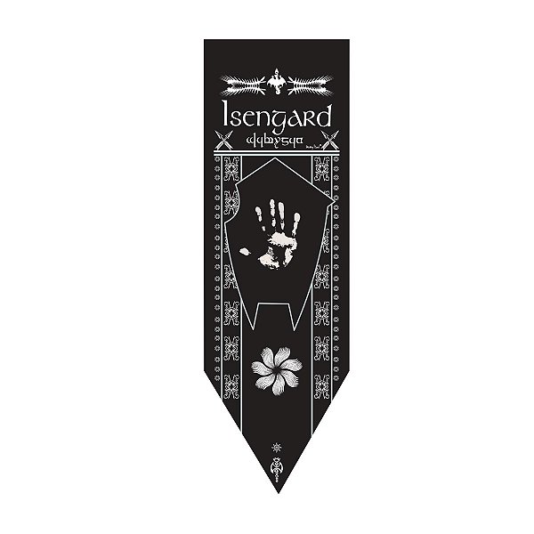Bandeira Flâmula Isengard - O Senhor Dos Anéis