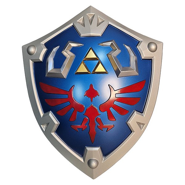 Escudo Zelda Hylian Shield Alumínio Relevo Geek Decorativo