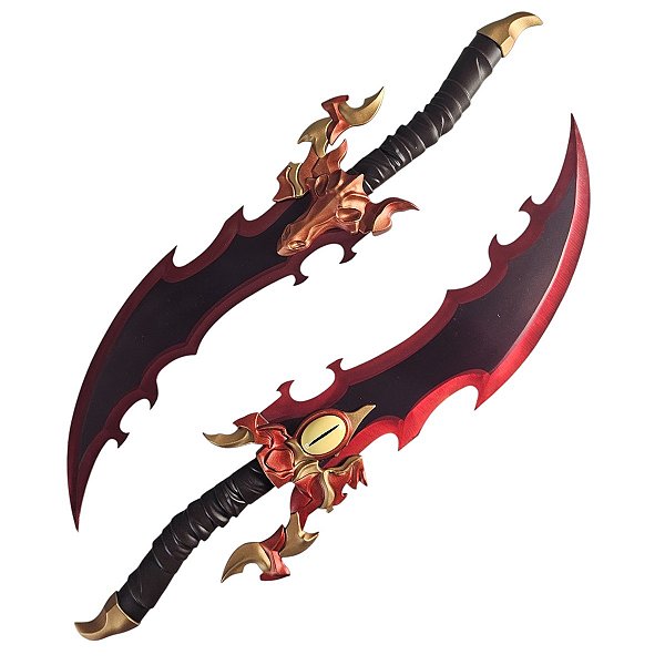 Par de Adagas Baran Solo Leveling em Aço com Suporte