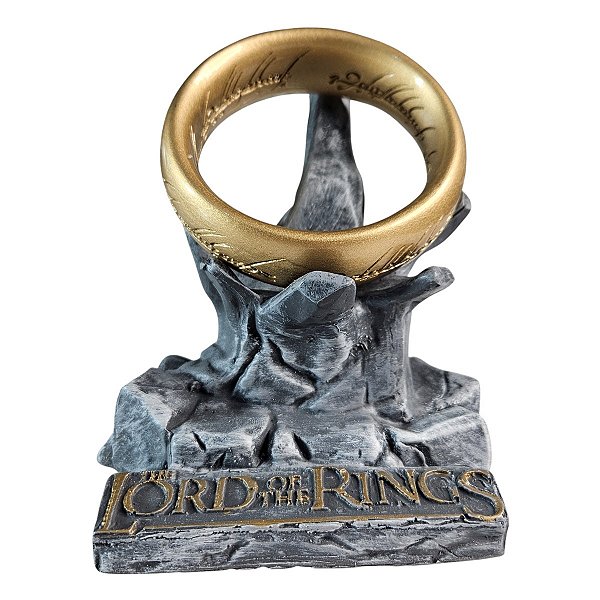 Estátua Anel Sauron Senhor dos Anéis Suporte em Resina