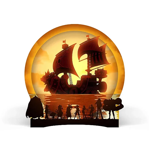 Luminária Em Mdf One Piece Pôr do Sol