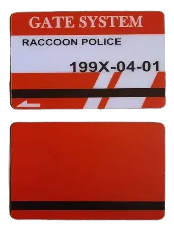 Cartão de Acesso Keycard Vermelho Gate System Resident Evil 2