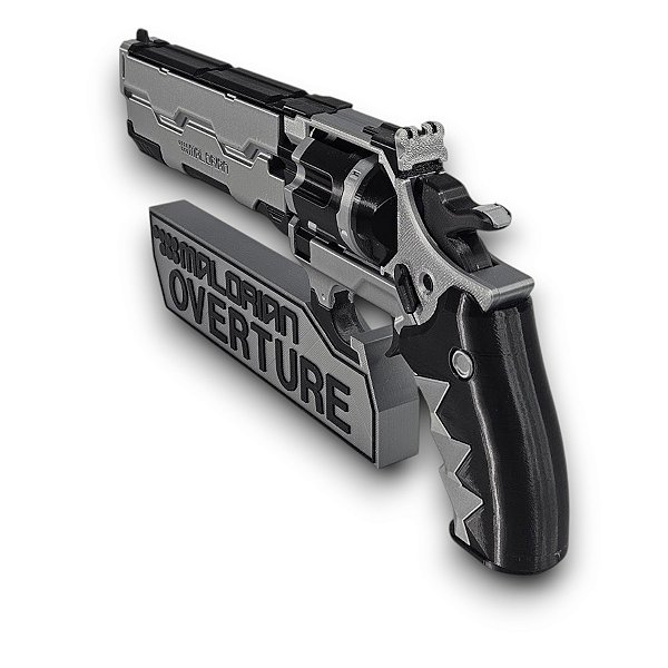 Revólver Malorian Cyberpunk 2077 Decorativo Overture Impressão 3D