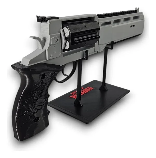 Revólver Magnum Leon Resident Evil Requiem Decorativo Impressão 3D
