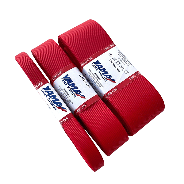Fita Gorgurão YAMA | 5 Metros | Cor: 235 Poppy Red