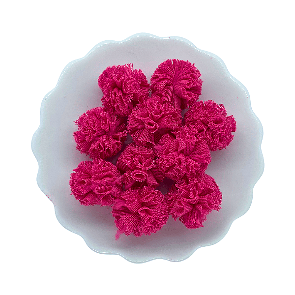 Pompom de Malha 25mm com 10 unidades | Rosa Pink