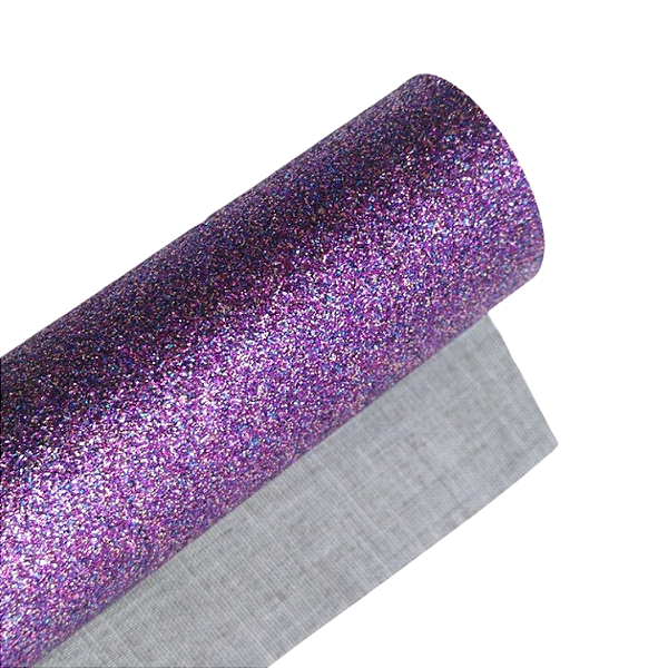Lonita de Tecido com Glitter Fino 21cm x 29cm | Cor: Lilás