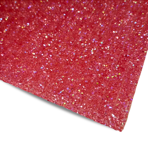 Manta de Strass Termocolante 1cm x 40cm | Cor: Coral