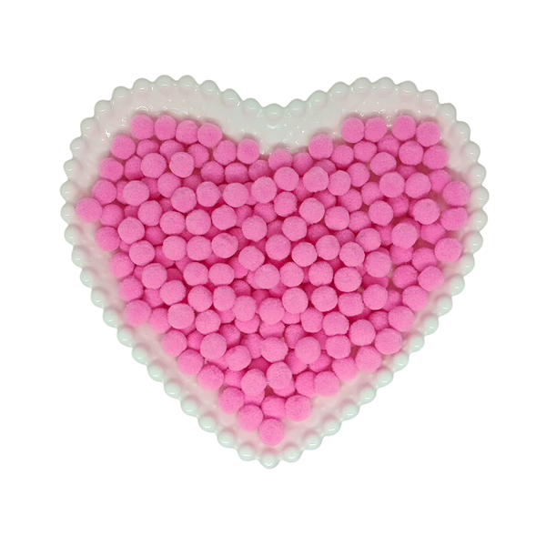 Pompom Mini 10mm C/ 100 unidades | Cor: Rosa Chiclete