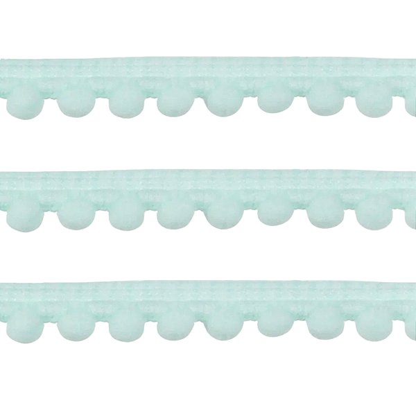 Fita Grelot Pompom Mini 13mm HAK | 2 Metros | Cor: Verde Bebê