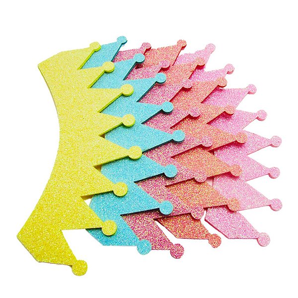 Aplique Coroa Princesa de Feltro e Lonita 4,5cm x 13cm