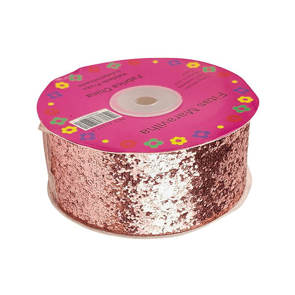 Fita Lonita Flocada 40mm | 1 Metro | Rose