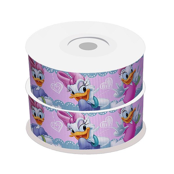 Fita de Gorgurão Estampada Margarida | 38mm | 2 Metros