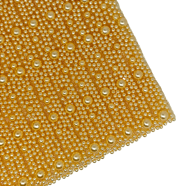 Manta de Pérola Termocolante 1cm x 40cm | Cor: Amarela