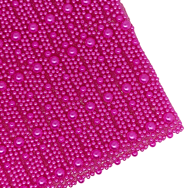 Manta de Pérola Termocolante 1cm x 40cm | Cor: Rosa Pink