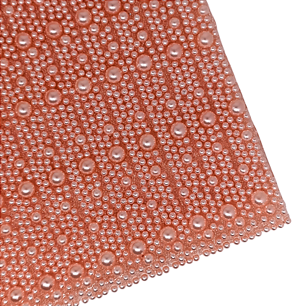 Manta de Pérola Termocolante 1cm x 40cm | Cor: Salmão