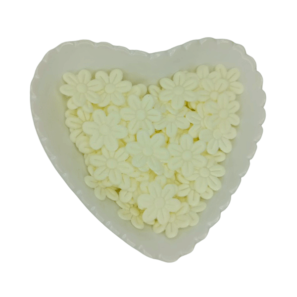 Flor de Tecido Prensada 6 pétalas 2cm x 2cm Pacote com 100 unidades | Banana