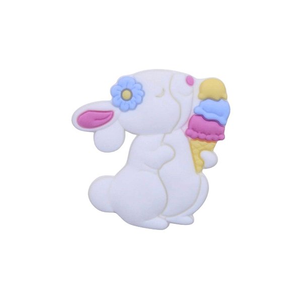 Aplique Emborrachado Coelho da Páscoa com Sorvete