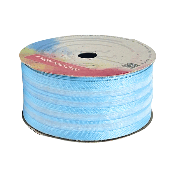 Fita Decorativa Organza Sinimbu REF 1939 | Nº9 | 38mm | Cor: Azul