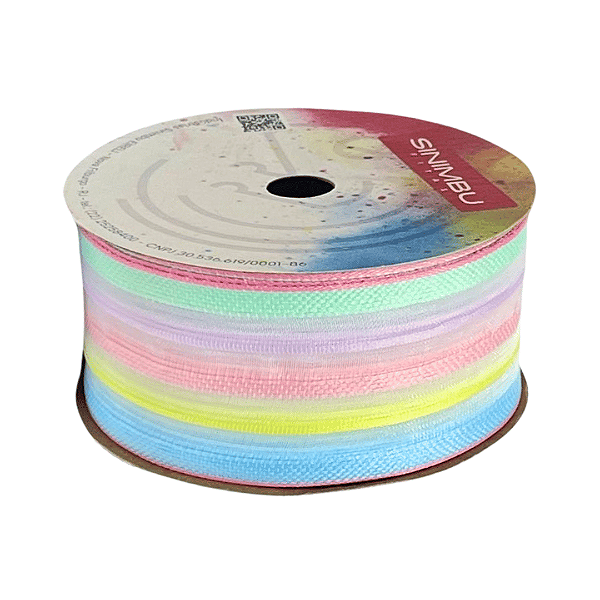 Fita Decorativa Organza Sinimbu REF 1939 | Nº9 | 38mm | Cor: Candy