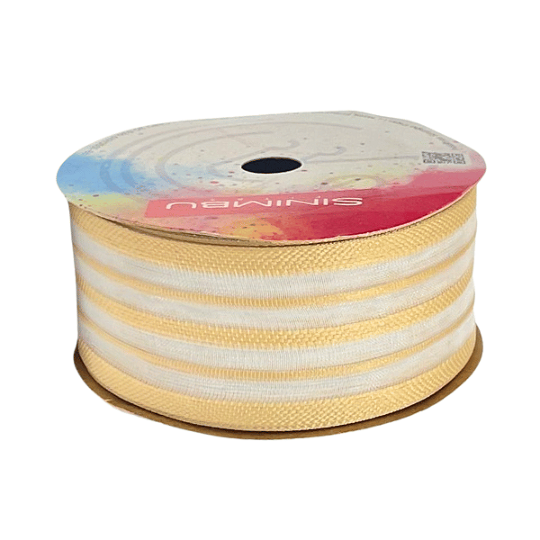 Fita Decorativa Organza Sinimbu REF 1939 | Nº9 | 38mm | Cor: Rústico Cru