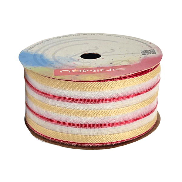 Fita Decorativa Organza Sinimbu REF 1939 | Nº9 | 38mm | Cor: Rústico Vermelho