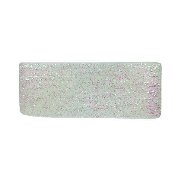 Fita Veludo Glitter Lurex Esponjada Yama | 38mm | 2 Metros | Cor: Branco