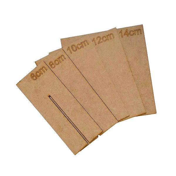 Kit 5 Gabaritos de MDF para Laços