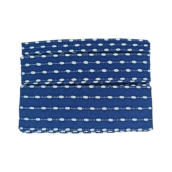 Kit Fita Pespontada Sinimbu com Pompom REF 1937 | 2 Metros de Cada Tamanho | Nº2 Nº5 Nº9 - Cor: Azul Marinho