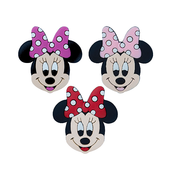 Aplique Emborrachado da Minnie com Laço