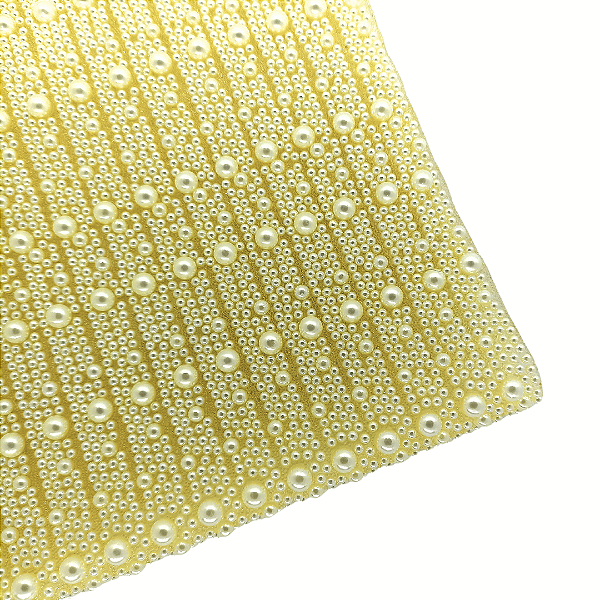 Manta de Pérola Termocolante 1cm x 40cm | Cor: Amarelo Bebê