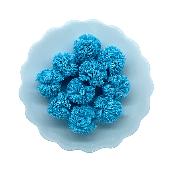 Pompom de Malha 25mm com 10 unidades | Azul