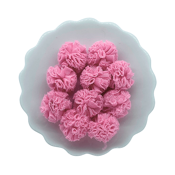Pompom de Malha 25mm com 10 unidades | Rosa
