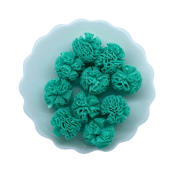 Pompom de Malha 25mm com 10 unidades | Verde Água
