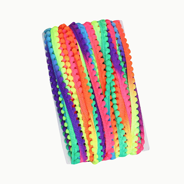 Fita Mini Pompom 10mm | 1 Metro Cor: Multicolorido 2